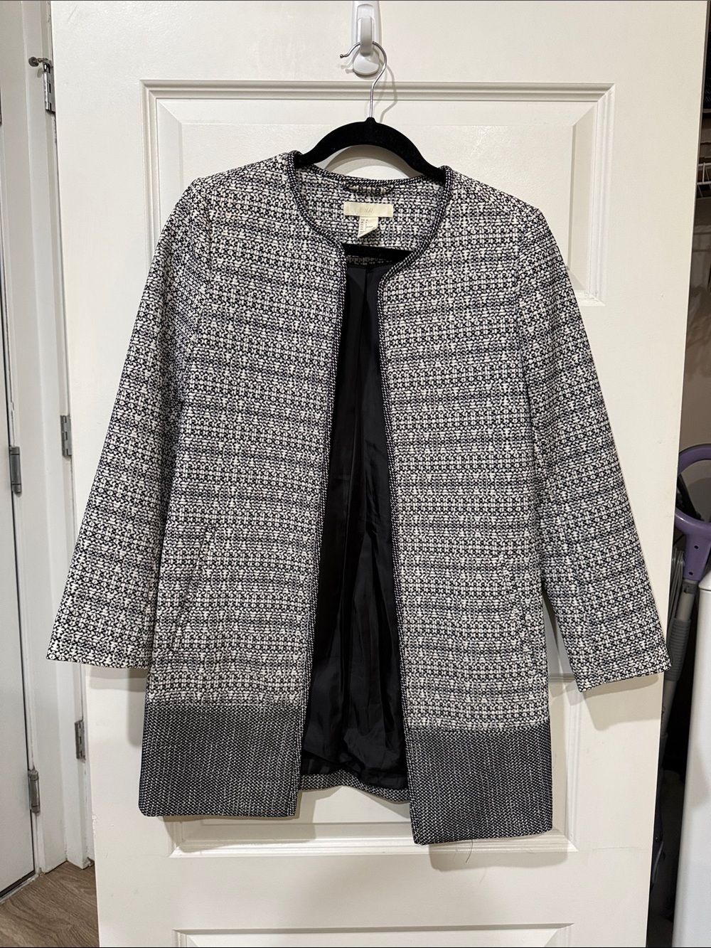 H&M Tweed Open-Front Coat/Blazer